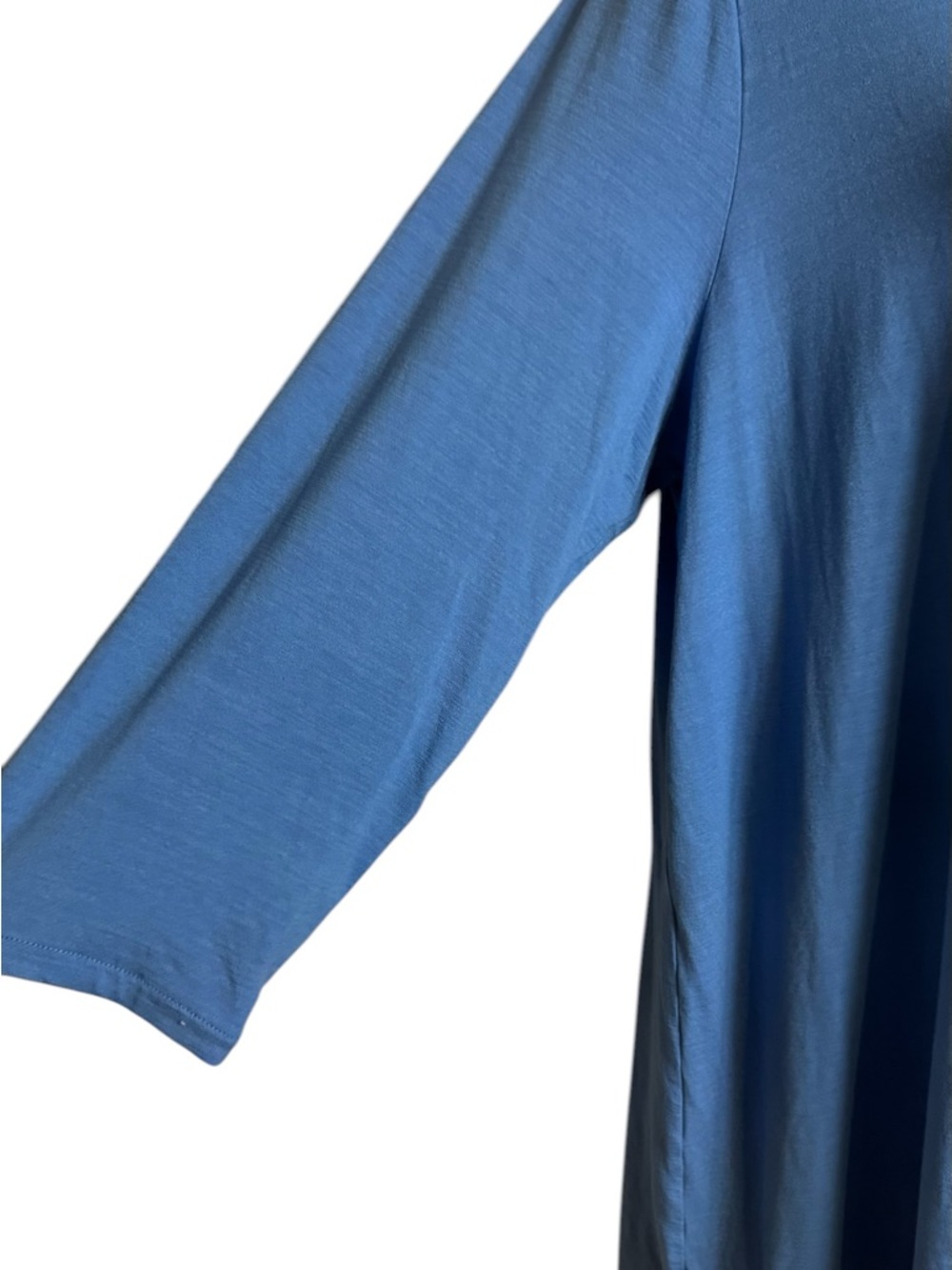 J. Jill Blue V-Neck 3/4 Sleeves Relaxed *LAYERED LOOK* Top LARGE #11 - Picture 3 of 8